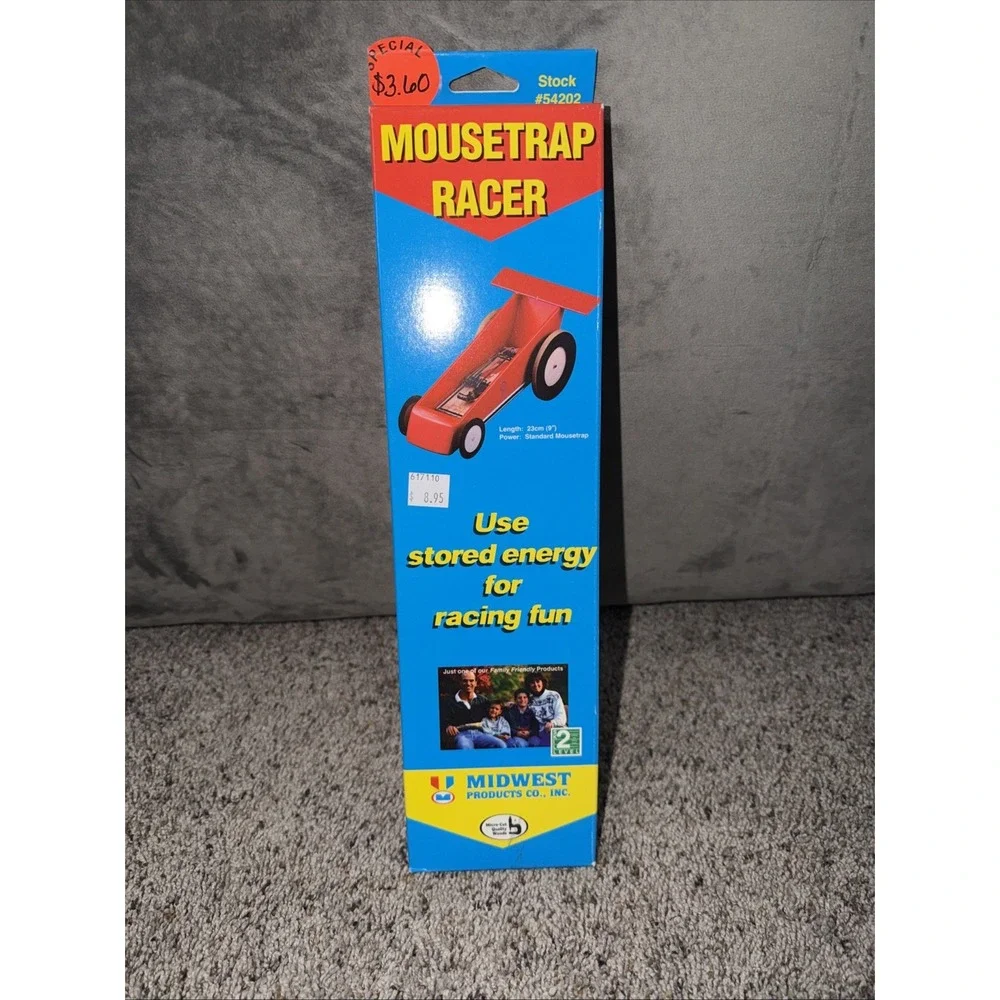 NWT Vintage‎ Midwest Products Mousetrap Racer Wood Activity Kit 54202 USA